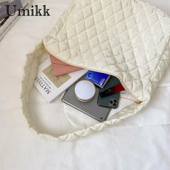 Winter Space Down Bag Cloud Shoulder Bag Female Quilted Large Crossbody Bags