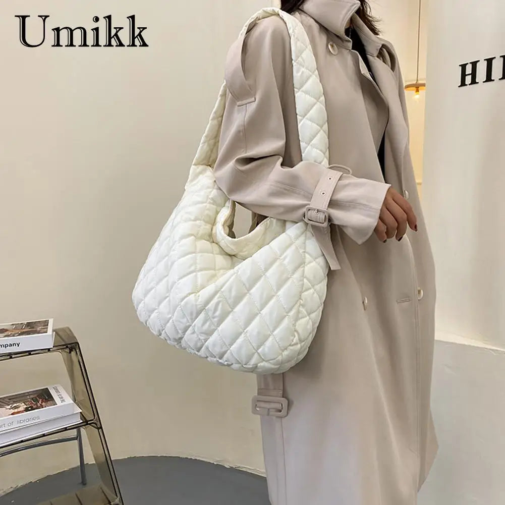 Winter Space Down Bag Cloud Shoulder Bag Female Quilted Large Crossbody Bags