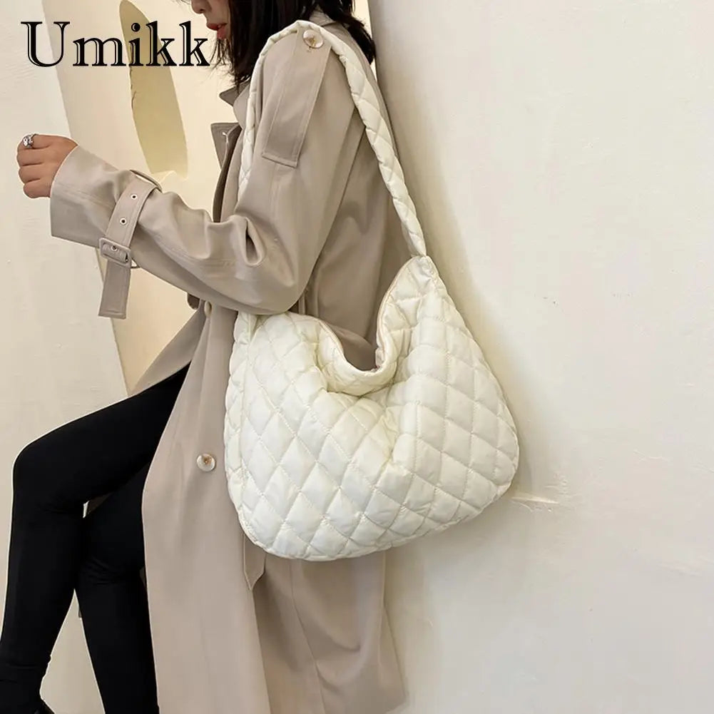 Winter Space Down Bag Cloud Shoulder Bag Female Quilted Large Crossbody Bags