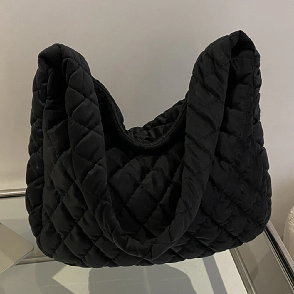 Women Shoulder Crossbody Bag Quilted Rhombus Top Handle Bag