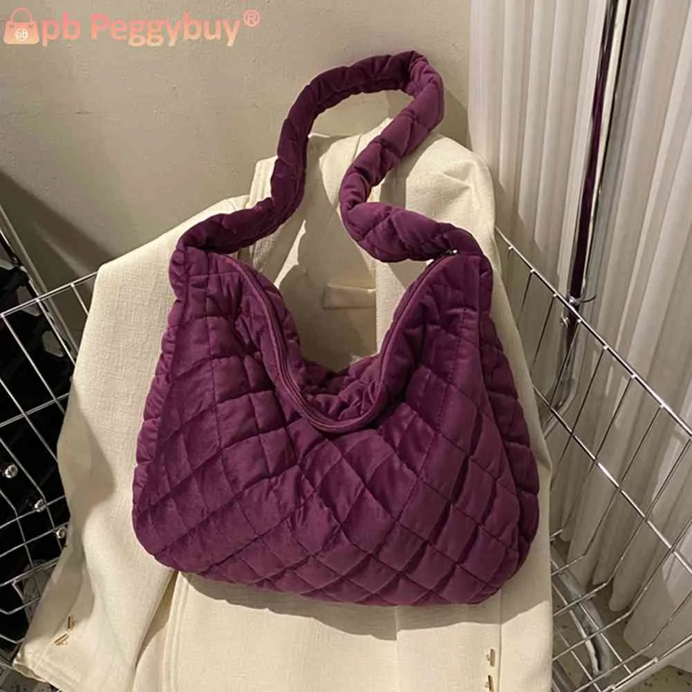 Women Shoulder Crossbody Bag Quilted Rhombus Top Handle Bag