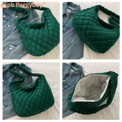 Women Shoulder Crossbody Bag Quilted Rhombus Top Handle Bag