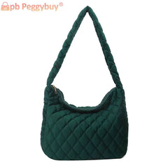 Women Shoulder Crossbody Bag Quilted Rhombus Top Handle Bag