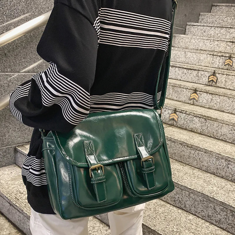 Japanese PU Leather Crossbody Bag for Women