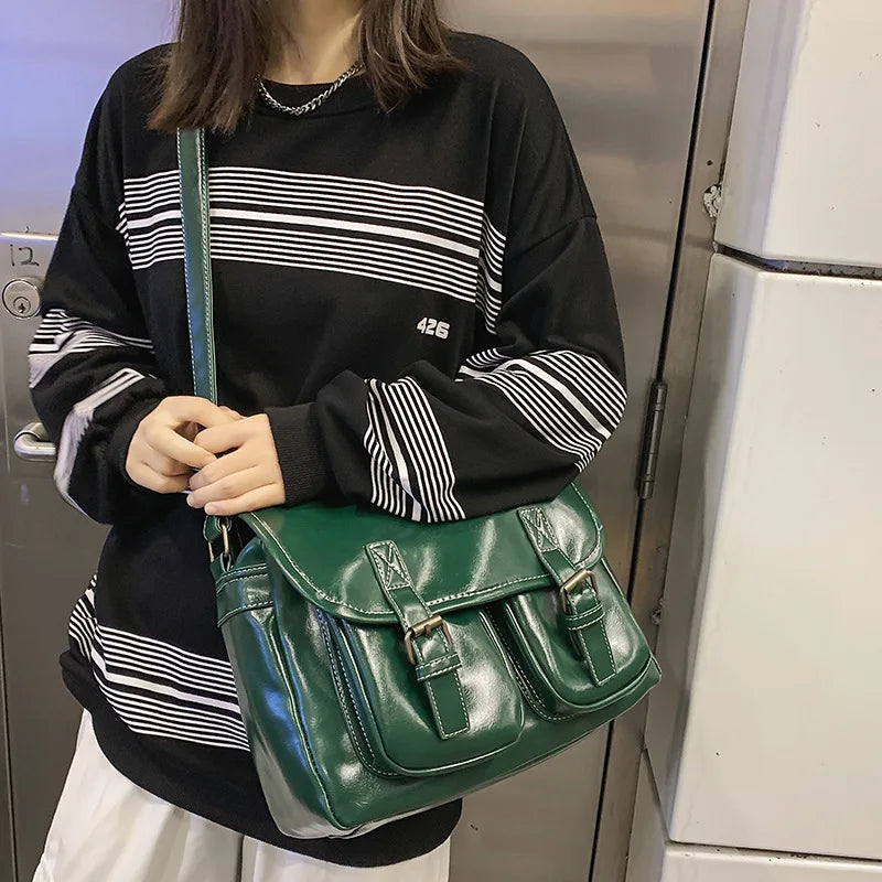 Japanese PU Leather Crossbody Bag for Women