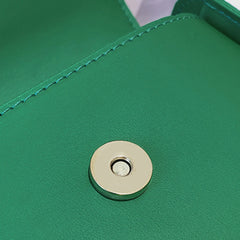 Small Leather Crossbody Bag Solid Flap Pocket Daily Purse