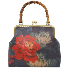 Wood Hand Women's Shoulder Crossbody Bag Chain Strap Fringe Purses