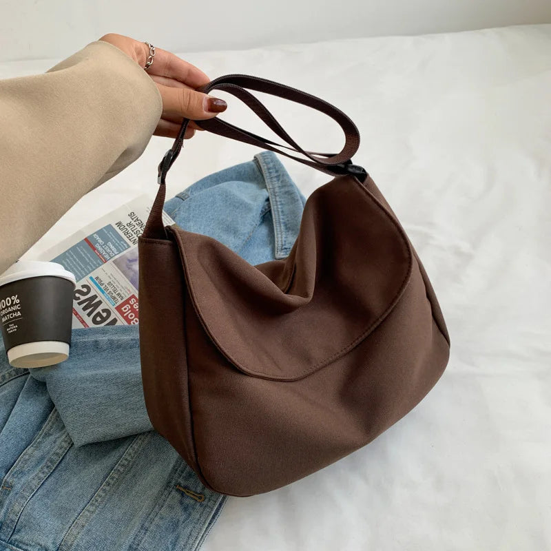 Women Shoulder Crossbody Book Bag Big Nylon Students Messenger Bags
