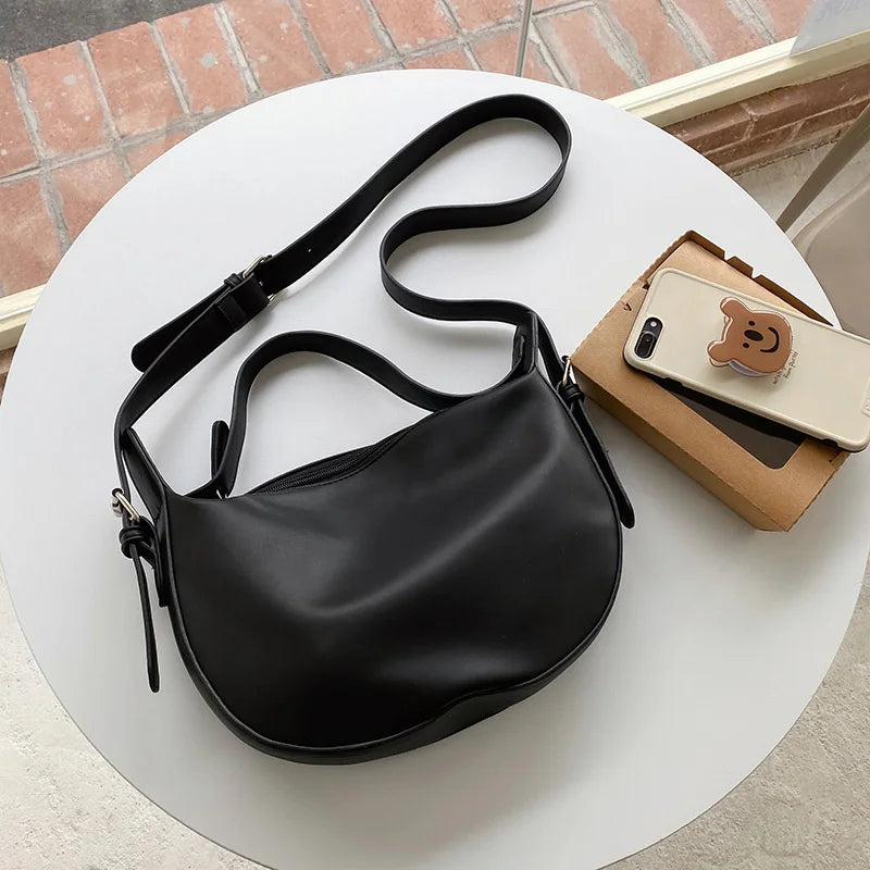 Women Shoulder Handbags Purses Casual Saddle Bag Travel Bags Zipper Crossbody