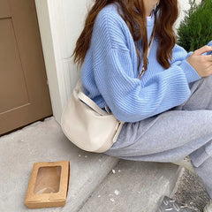 Women Shoulder Handbags Purses Casual Saddle Bag Travel Bags Zipper Crossbody