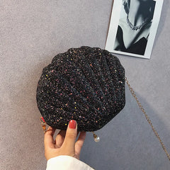 Sequins Shell Bag Chain Crossbody for Women