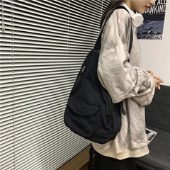 Canvas Crossbody Female Bag Solid Ladies Chest Bag