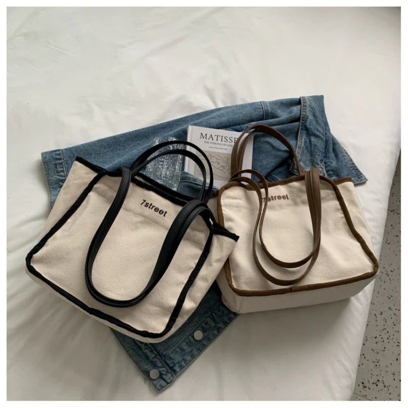 Canvas Women Shoulder Messenger Bag Large Crossbody Tote Bags