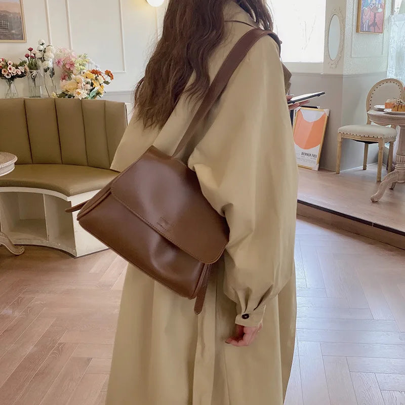 Women Shoulder Messenger Bag Soft Pu Leather Crossbody Bag Female Shopper Tote