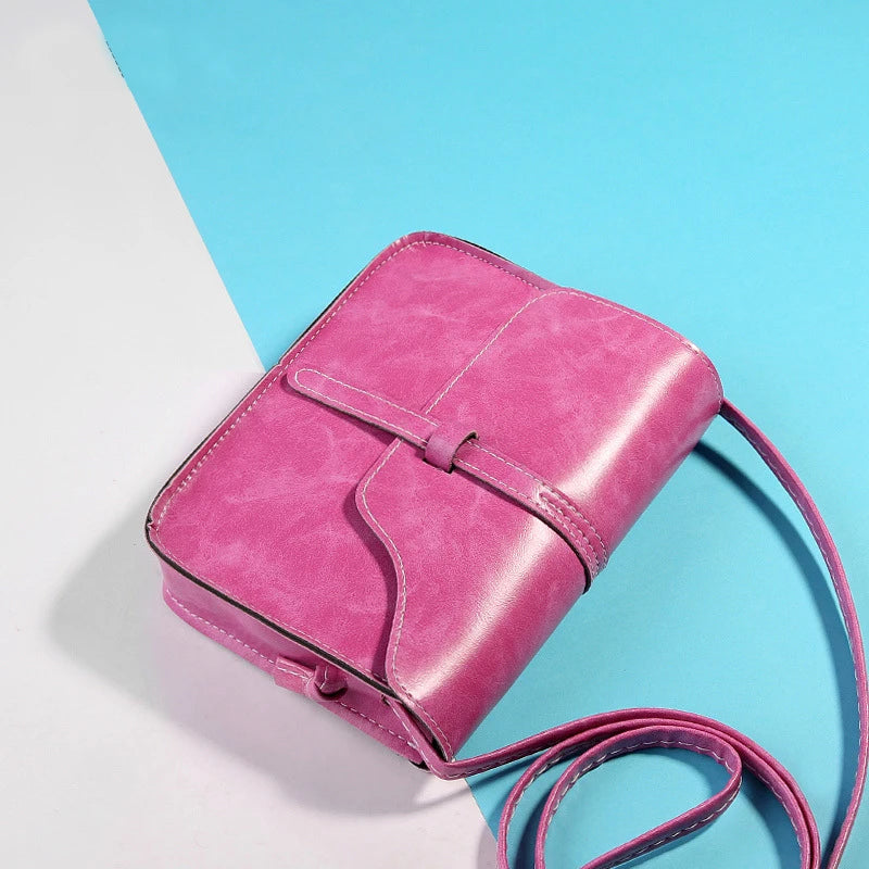 Vintage Mini Shoulder Messenger Bag Girls Crossbody Plaid Handbags
