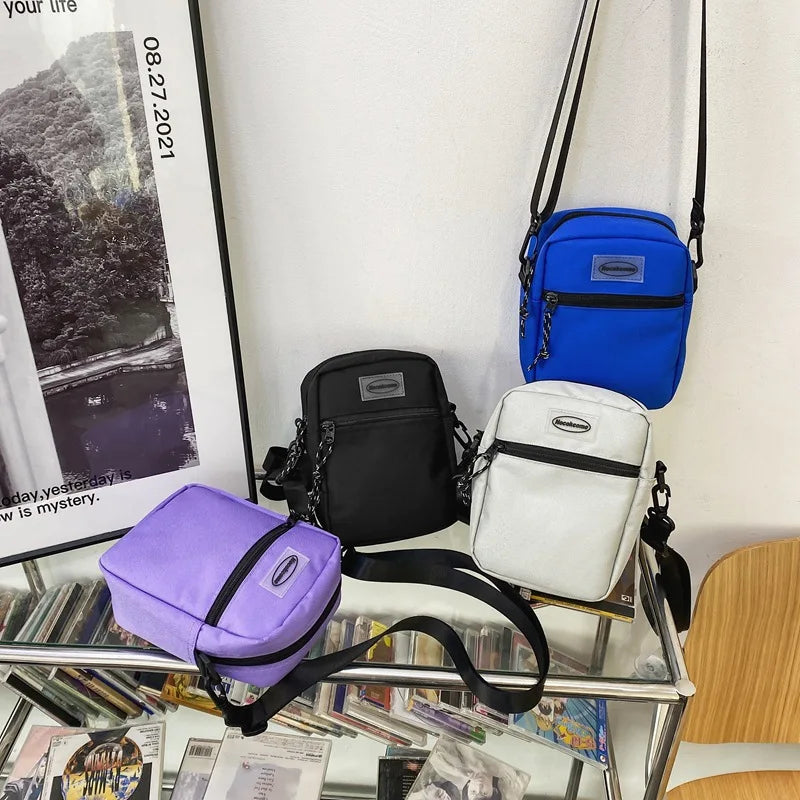Nylon Mini Shoulder Messenger Bag for Men and Women