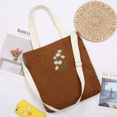 Large Canvas Shopper Bag for Women - Shoulder Tote Handbag