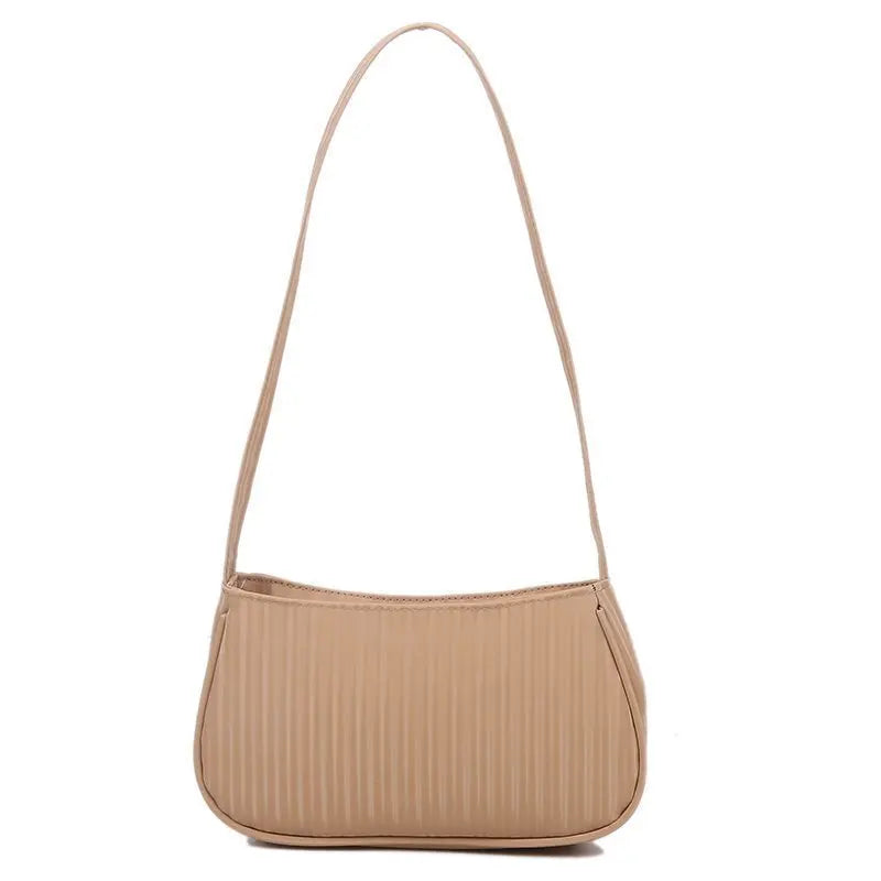 PU Leather Shoulder Underarm Bag Solid Female Subaxillary Bag