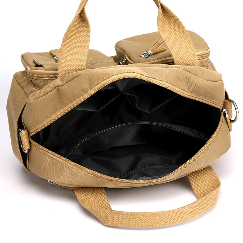 Retro Tote Bag European American Nylon Messenger Travel Handbag