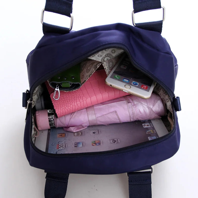 Women Shoulder bag Female Pleated Crossbody Bag Tote High Retro Handbag Nylon
