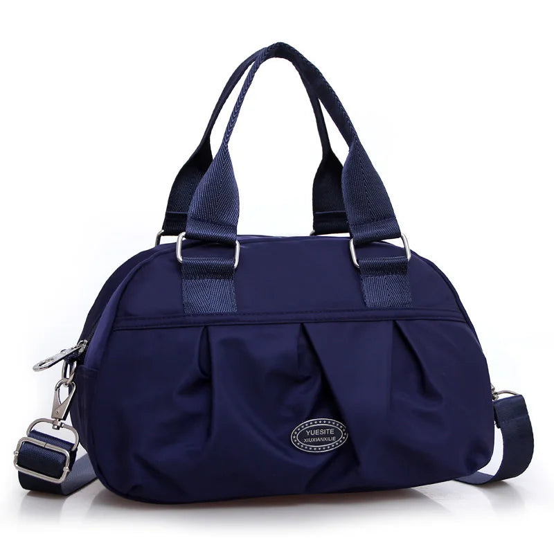 Women Shoulder bag Female Pleated Crossbody Bag Tote High Retro Handbag Nylon