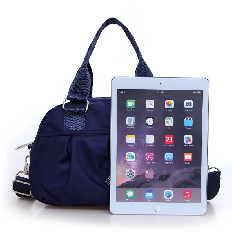 Women Shoulder bag Female Pleated Crossbody Bag Tote High Retro Handbag Nylon