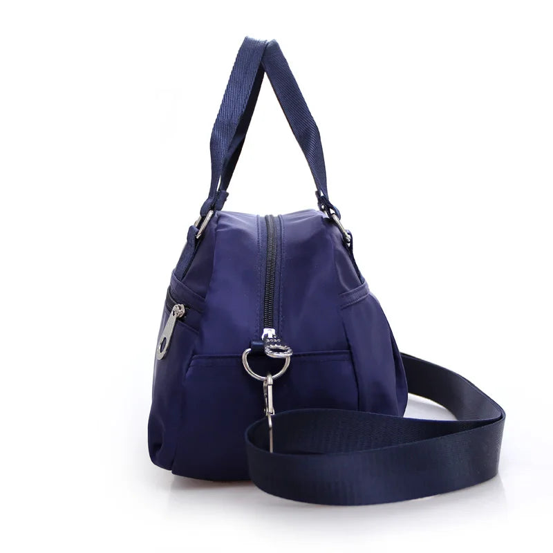 Women Shoulder bag Female Pleated Crossbody Bag Tote High Retro Handbag Nylon