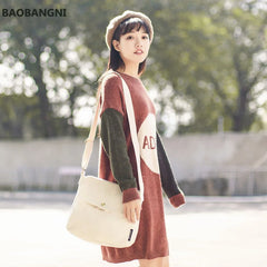 Women Canvas Shoulder Bag Cotton Crossbody Messenger Girls School Totes