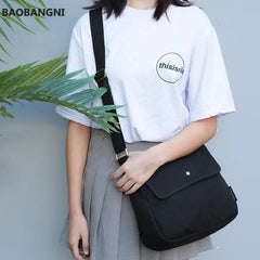 Women Canvas Shoulder Bag Cotton Crossbody Messenger Girls School Totes