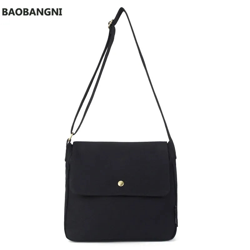 Women Canvas Shoulder Bag Cotton Crossbody Messenger Girls School Totes