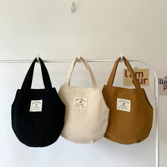 Women Canvas Tote Bag Female Ins Soft Cotton Cloth Purse Handbag