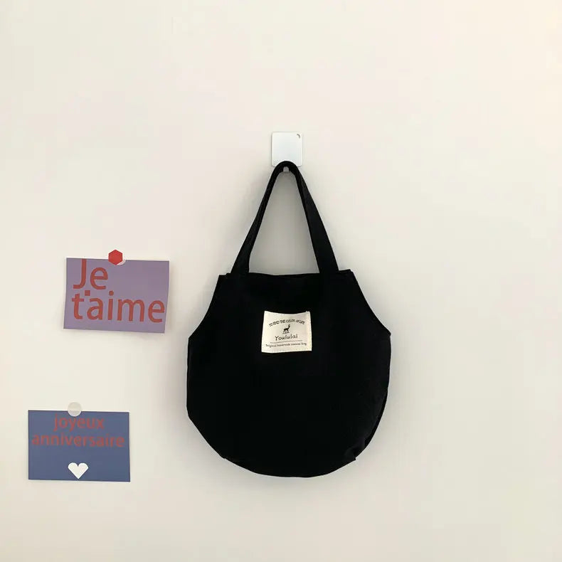 Women Canvas Tote Bag Female Ins Soft Cotton Cloth Purse Handbag
