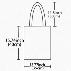 Love Letter Print Handbag Y2K Punk Hippie Canvas Shoulder Bag