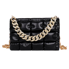 Women Chain Plaid Grid Shoulder Bag Casual Bags Daily