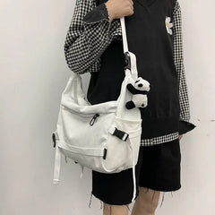 Canvas Crossbody Bags for Women Casual Satchel Girls Hand Shoulder Messenger Bag