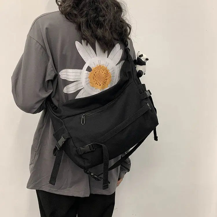 Canvas Crossbody Bags for Women Casual Satchel Girls Hand Shoulder Messenger Bag