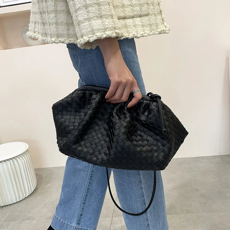 Retro Cloud Women Dumplings Handbag Crossbody Shoulder Bag