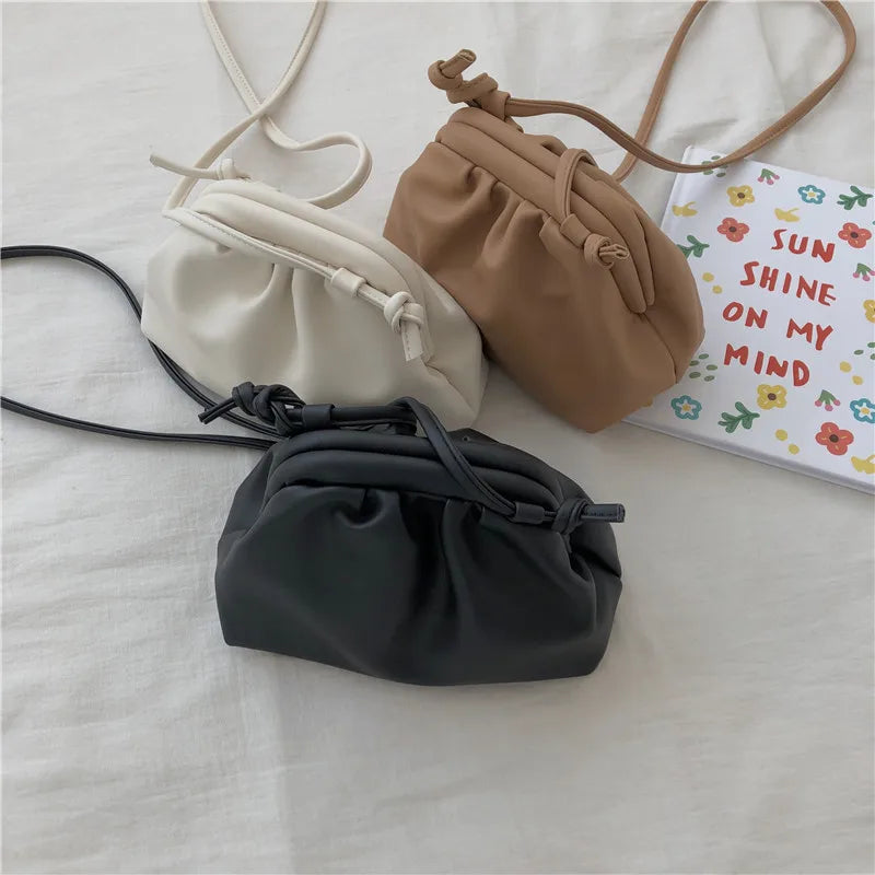 Retro Cloud Women Dumplings Messenger Bag Crossbody Shoulder Bag