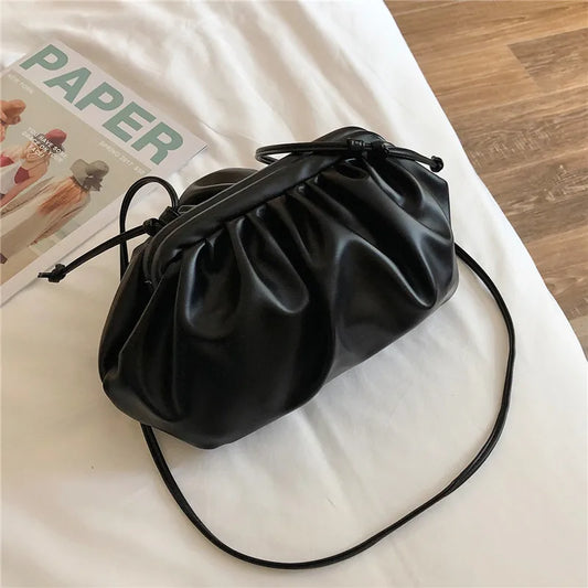 Women Dumplings Messenger Bag Retro Cloud Female Crossbody Shoulder Bag Tide