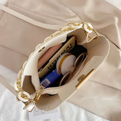 Chain Top-handle Shoulder Bag for Women Crossbody Tote Bucket Handbags