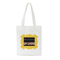 Women Letter Tv Cotton Canvas Shopper Bag Girl Harajuku 90s Y2K Classic Vintage