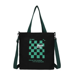 Women Large Capacity Crossbody Bag Sweet Printed Canvas Diagonal School Bags