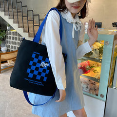 Women Large Capacity Crossbody Bag Sweet Printed Canvas Diagonal School Bags