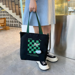 Women Large Capacity Crossbody Bag Sweet Printed Canvas Diagonal School Bags