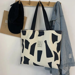 Soft Cloth Fabric Handbag Large Capacity Cotton Tote Canvas Bags For Girls