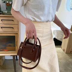 Women Single Shoulder Bag Small Handbags Solid PU Leather Crossbody Bags