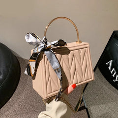 Women Shoulder Bag Silk Scarf Messenger Tote Clutch Handbag