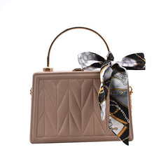 Silk Scarf Shoulder Bag All-match Women Messenger Small Tote Handbag Clutch