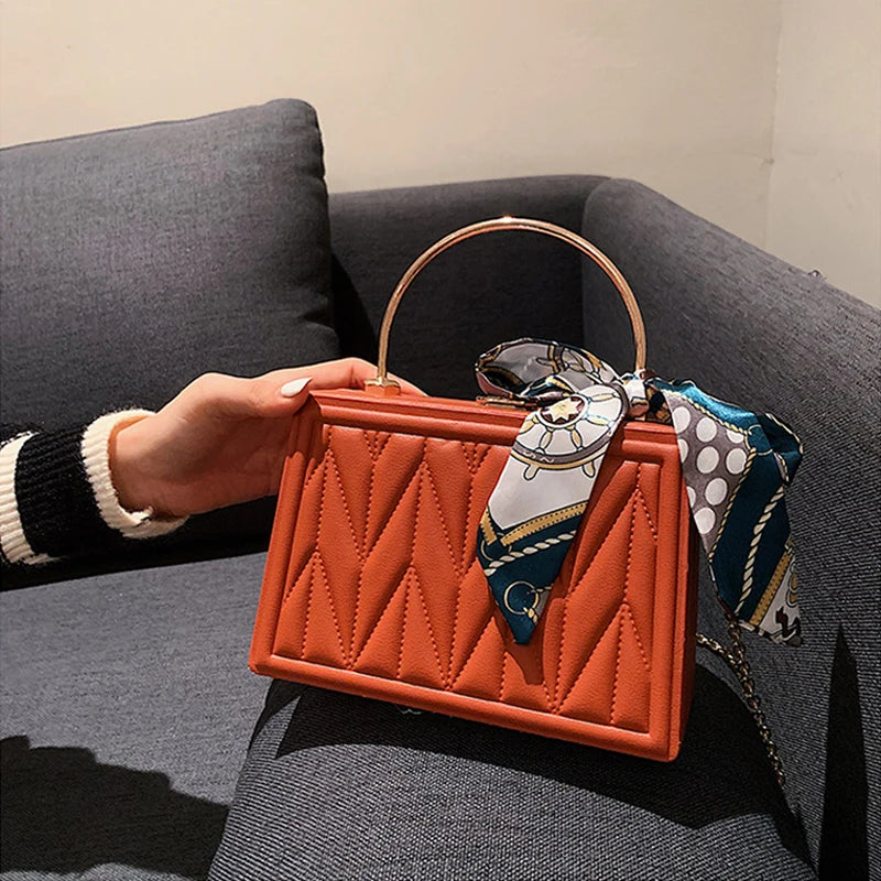 Women Shoulder Bag Silk Scarf Messenger Tote Clutch Handbag
