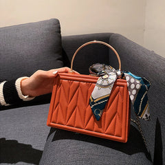 Women Shoulder Bag Silk Scarf Messenger Tote Clutch Handbag